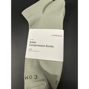 Comrad Allies Ankle Compression Socks Sage Green Large Mens 9-12 Womens 10+ NEW